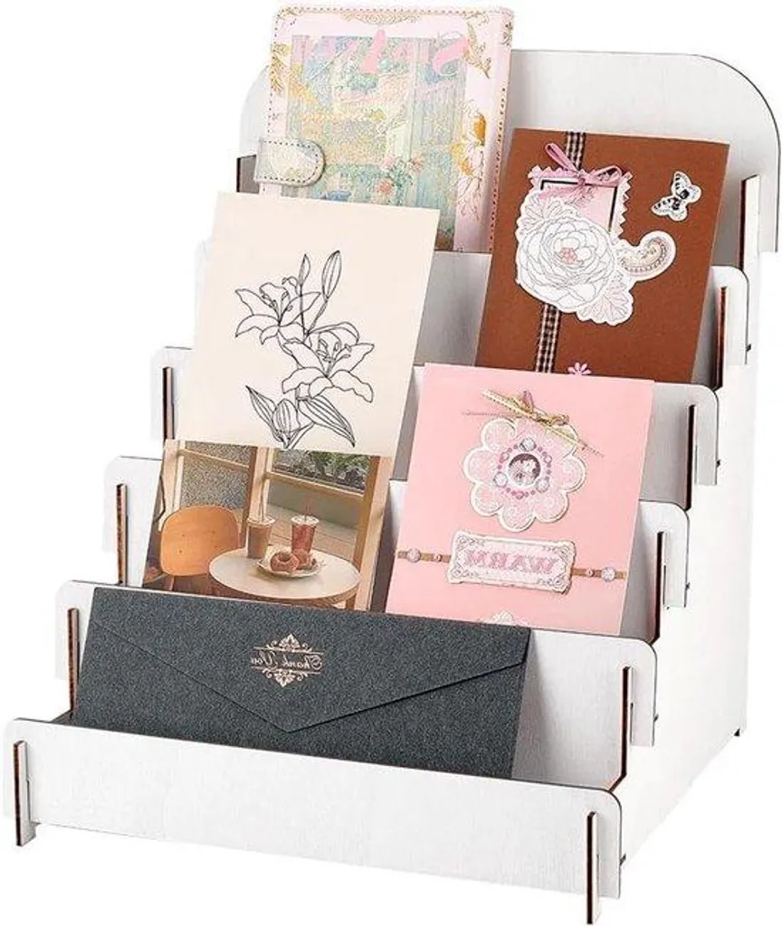Présentoir à cartes gain de place pour comptoirs encombrés 20x30x35cm