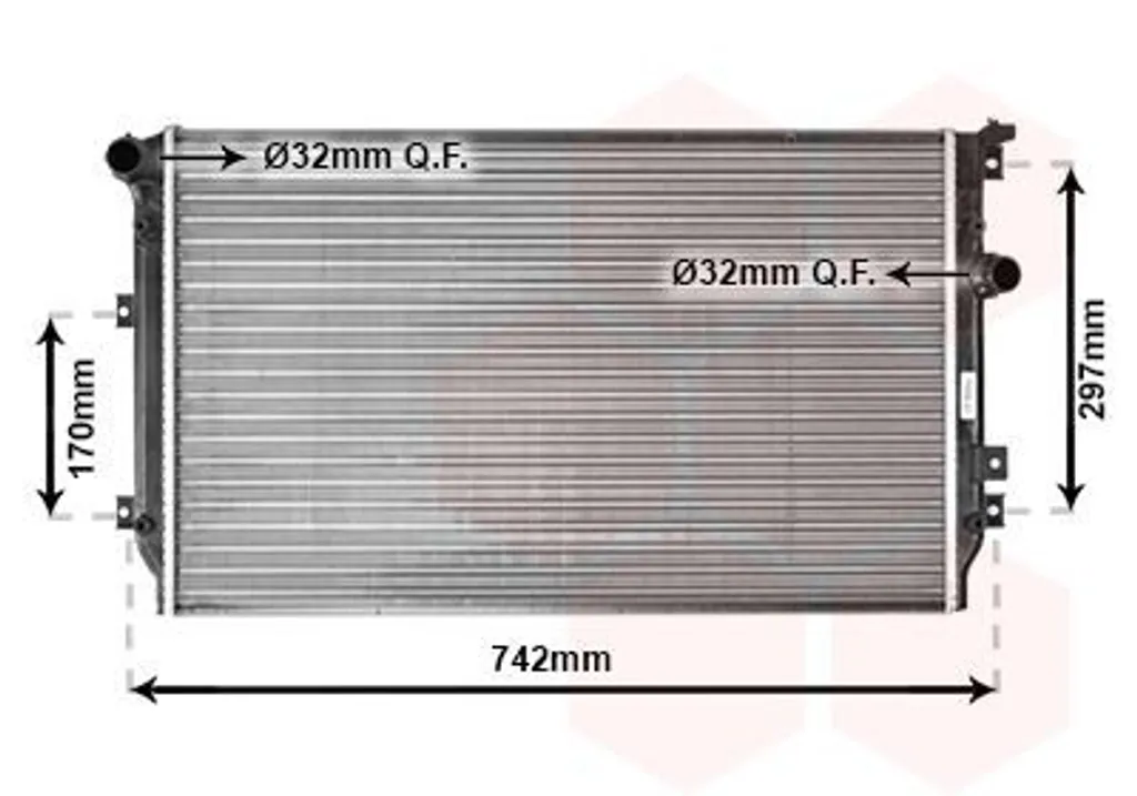 Radiateur VAN WEZEL 58002287 haute performance pour Seat Alhambra 710