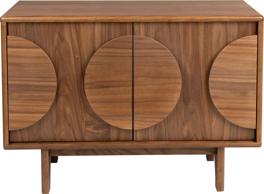 Zuiver Groove Sideboard mit 2 Türen aus Walnussholz Dunkelbraun