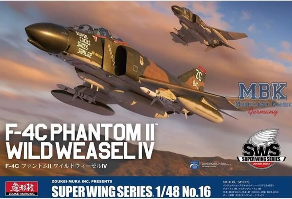 F-4C Phantom II Wild Weasel IV ZOUKEI-MURA Maquette Haut Détail 1/48