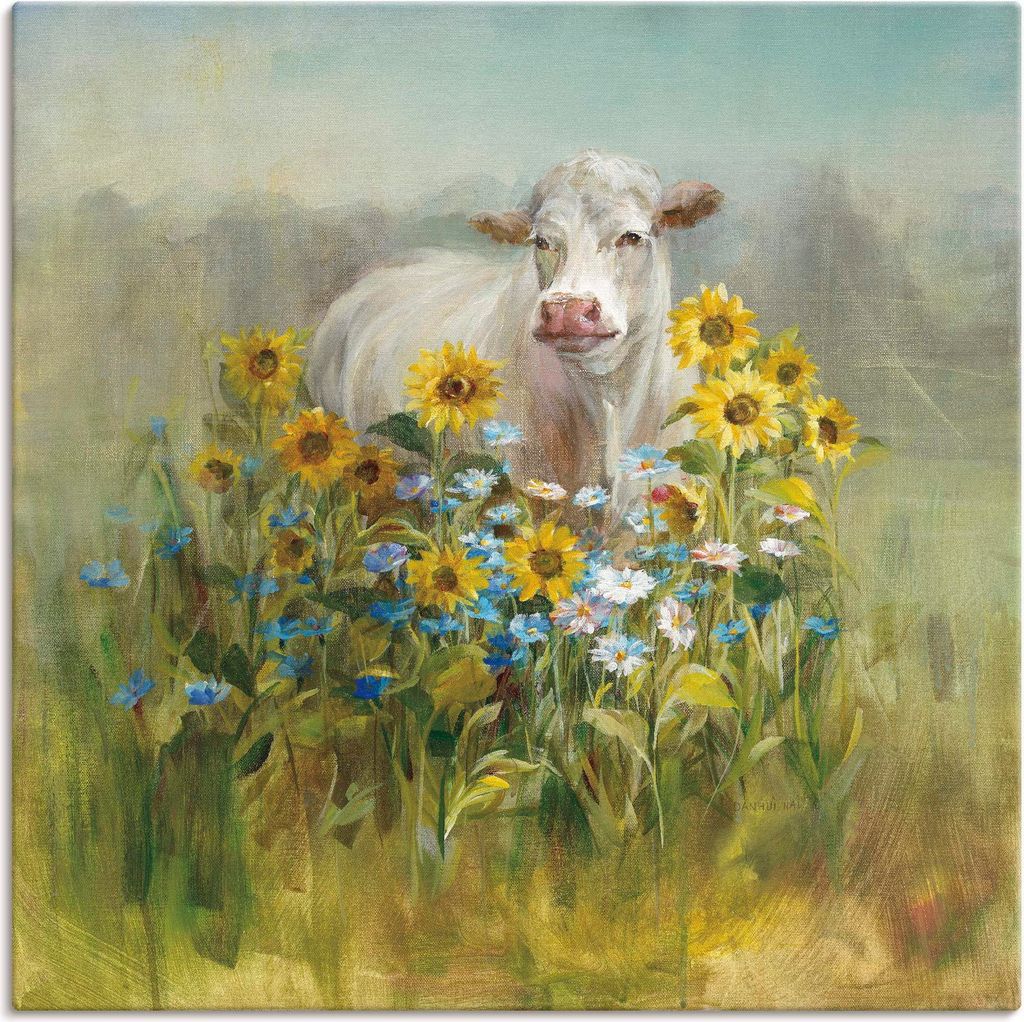 ARTland Leinwandbild Farm and Field I Größe: 100x100 cm