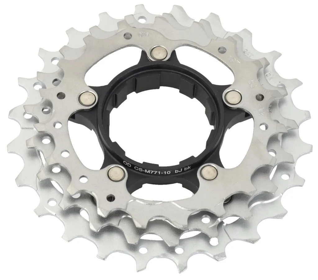Pignon Shimano CS-M771 cassette VTT avec support 4/5/6 bras 19-23 dents