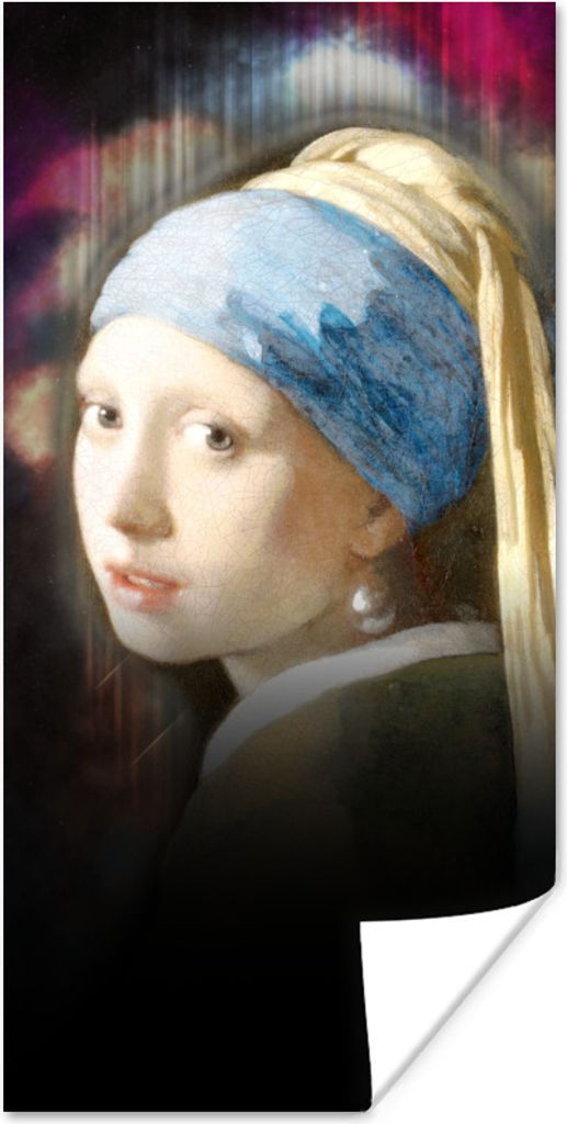 MuchoWow Poster Kunst - Vermeer - Regenbogen 60x120 cm - Wandschmuck