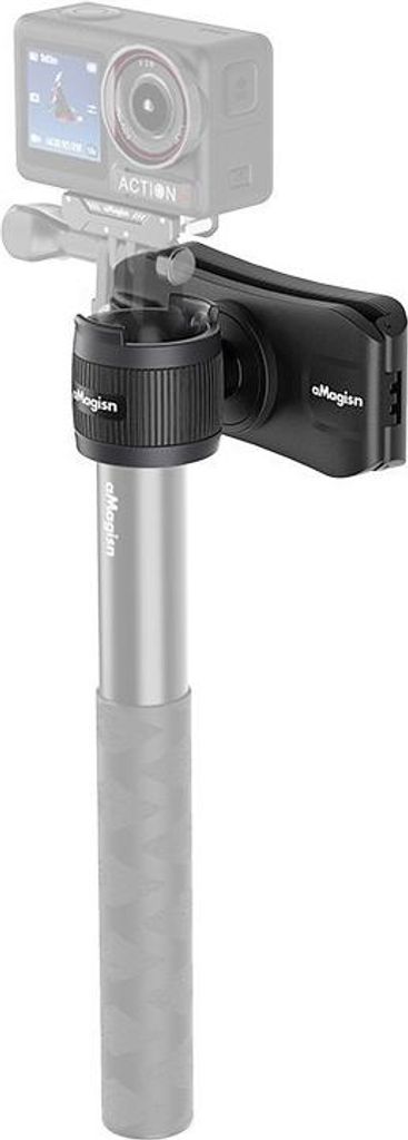INF Selfie-Stick Halterung: ABS Silikon Rucksack Clip für Insta360/DJI/GoPro