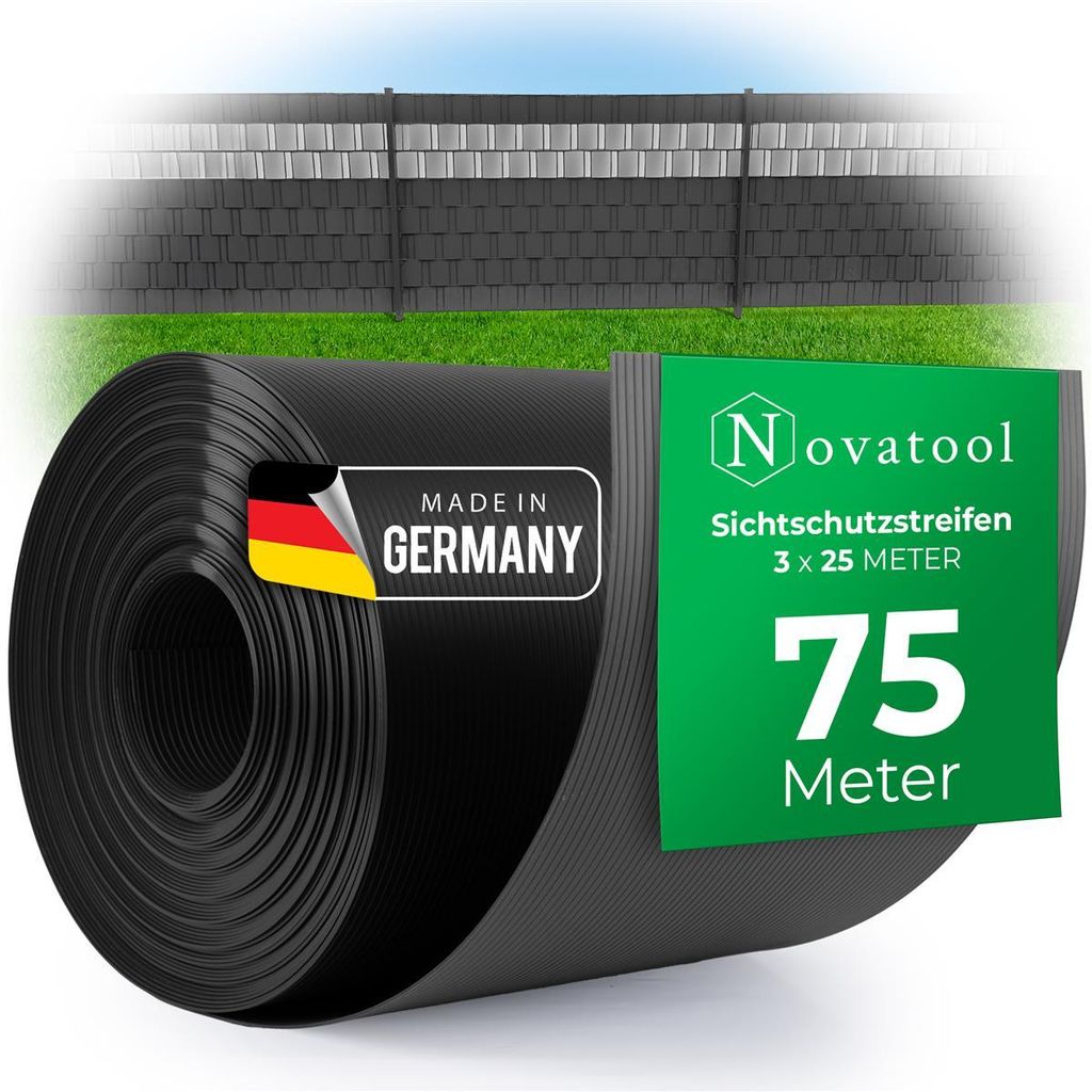 Novatool PREMIUM PP 75m Rollen Sichtschutzstreifen für Produktbild 