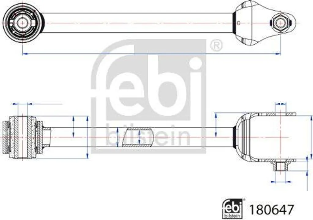 Bras de suspension en acier renforcé FEBI 180647 OE GHP928500 Mazda