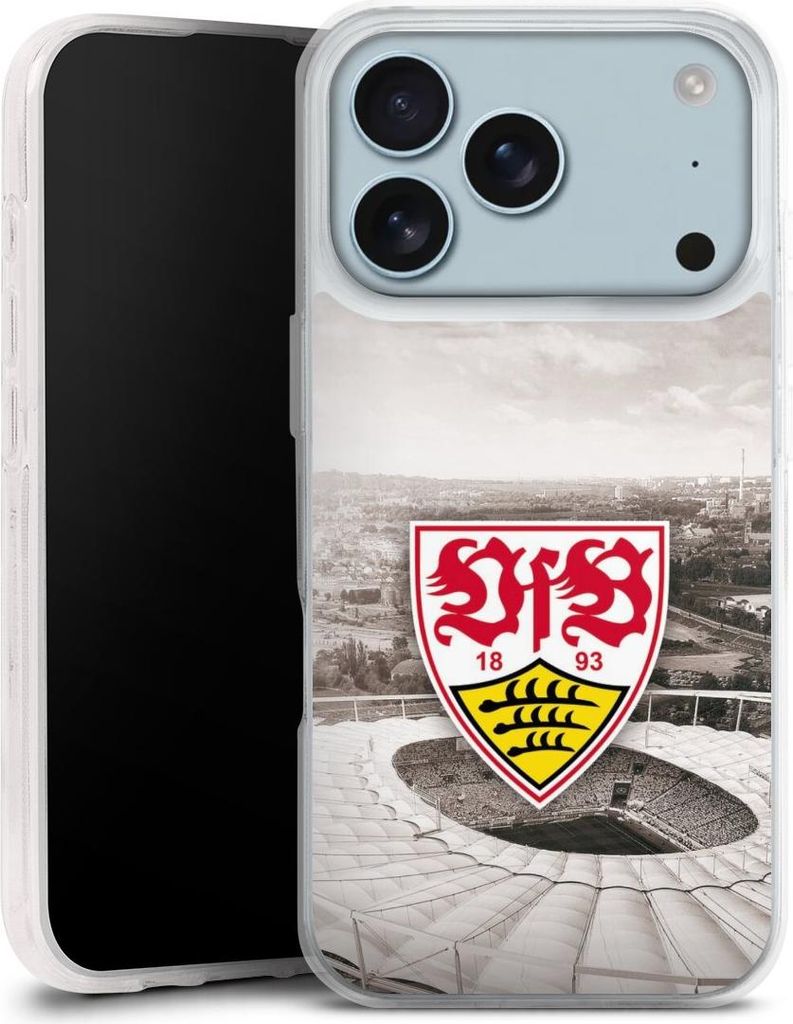 DeinDesign Handyhülle für Apple iPhone 17 Pro Silikon Hülle Case Smartphone Schutzhülle Offizielles Lizenzprodukt Stadion VfB Stuttgart