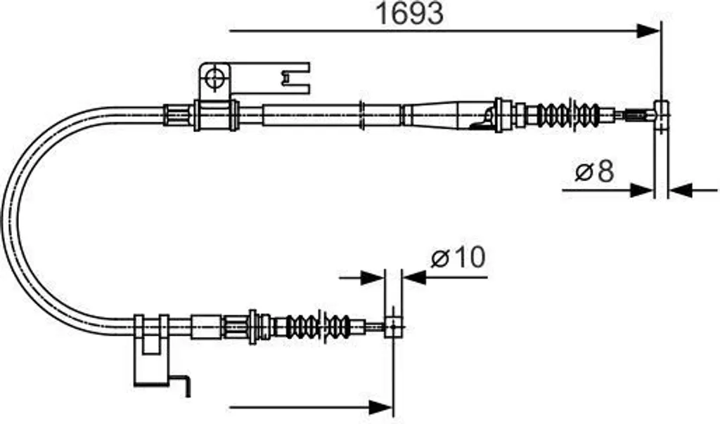 Câble de frein à main bloqué ? Solution Bosch 1 987 477 917 Mazda 323 BJ