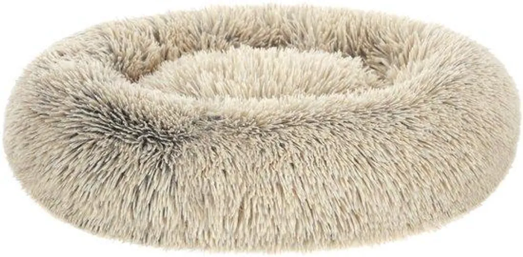 Lit pour chien peluche kaki Ø 70 cm : fini les poils sur le canapé