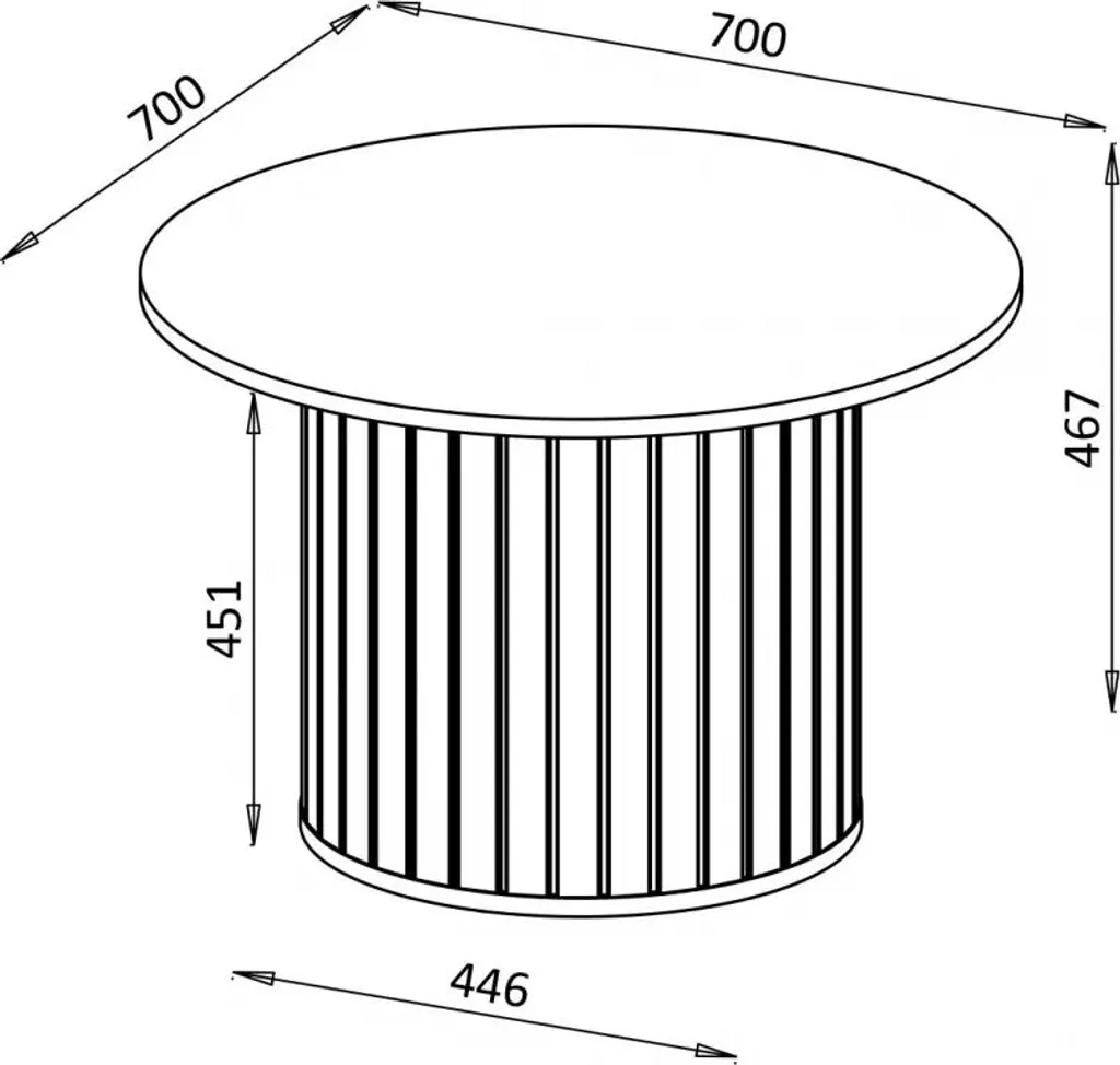 Table d'appoint ronde APEX noire : la solution gain de place design