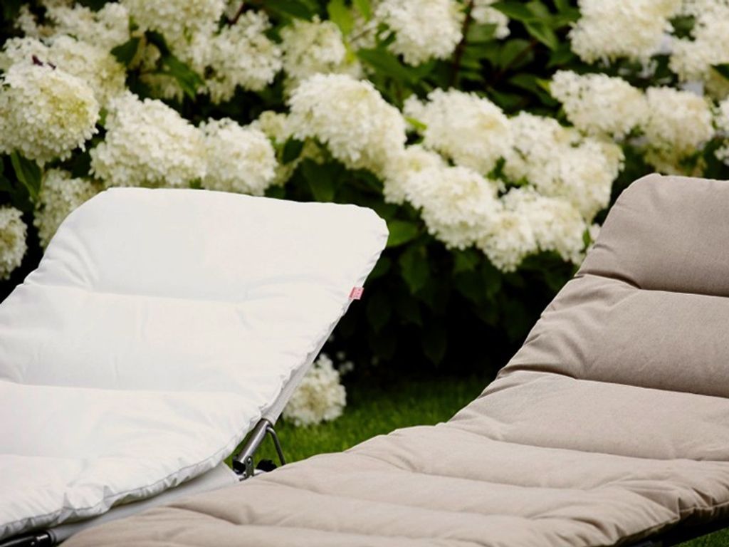 Gartenliege Auflage Liegenauflage weiß 190x65 cm