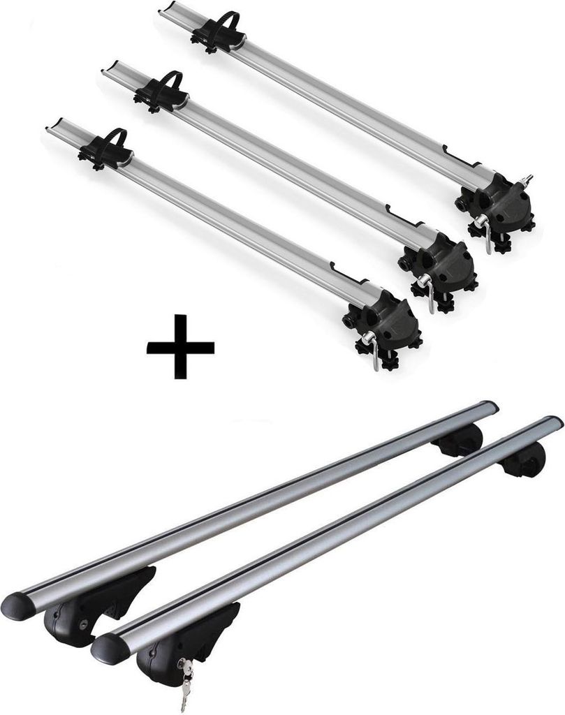 3x Fahrradträger Bike Pro + Dachträger Rio 120 kompatibel mit für Toyota RAV 4 ACA/ACE/ALA 05-12