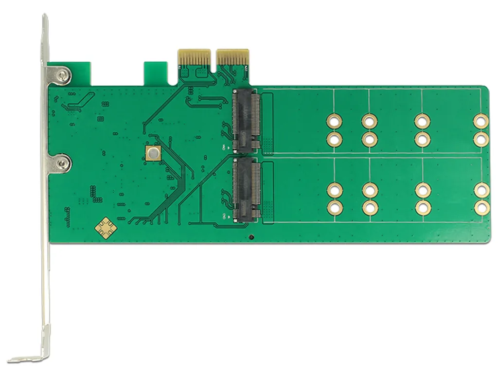 Adaptateur Quad M.2 Key B PCIe Low Profile Delock - Transfert 6 Gbps - 4