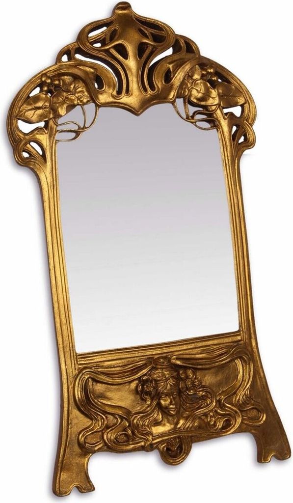 Casa Padrino Barock Tischspiegel / Schminkspiegel Gold 28 x H. 49,3 cm - Barock Spiegel