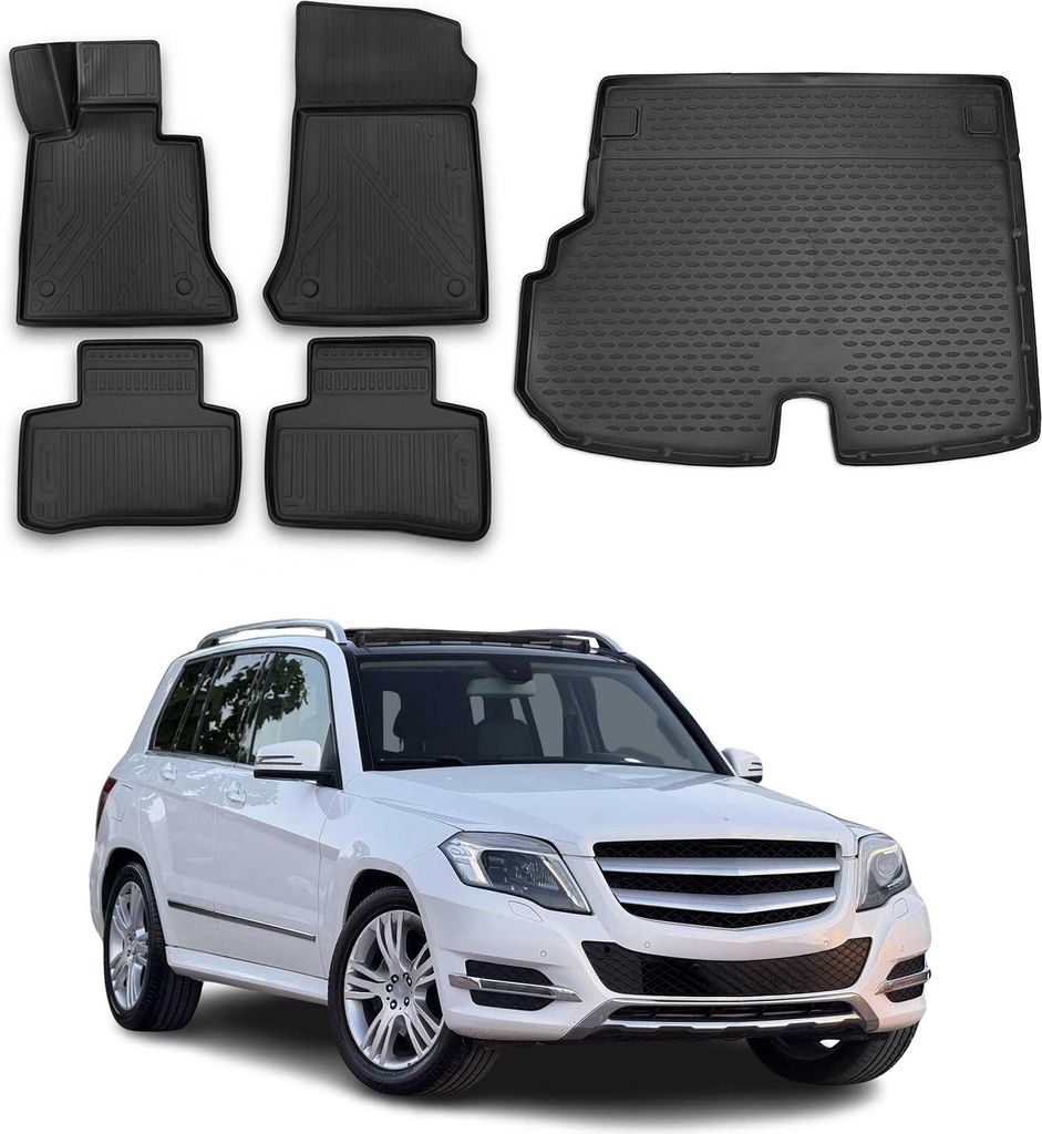 Fußmatten & Kofferraumwanne Set für Mercedes GLK X204 Produktbild 