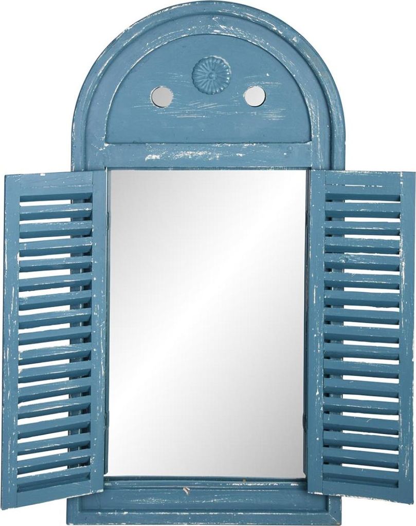 Esschert Design Miroir Louvre bleu vieilli ; WD13 Image du produit 
