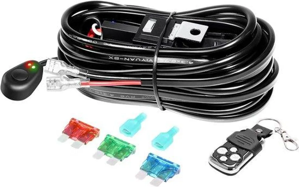 Câblage pour phares additionnels 12V - Kit complet 3m avec fusible
