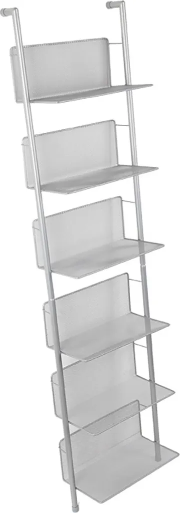 Étagère de rangement moderne 6 étages en métal pour presse et livres