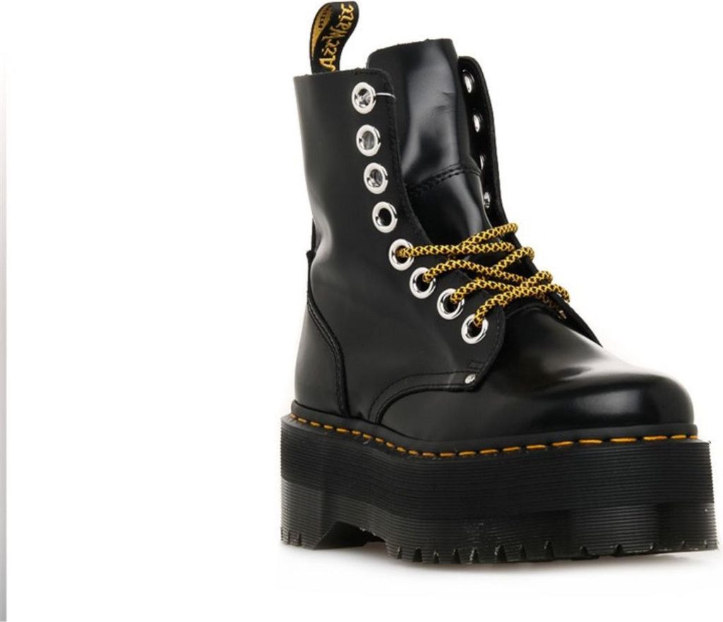 Dr Martens Jadon Max Frauen 8 Ösen Schnürung Leder Plattform Stiefelette Schwarz – 3 UK - 36 EU - 5 F US / Schwarz