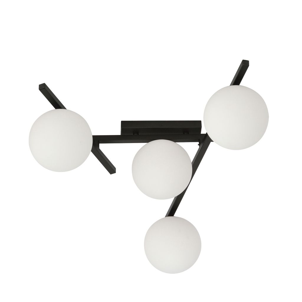 Lampa sufitowa Emibig 4xE14 40W SMART 4 BLACK/OPAL 1103/4 Zdjęcie produktu 