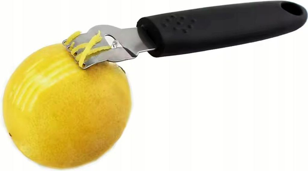 Zester Reibe Messer für Zitrusschalen von Zitronen und Limetten mit Griff 15,5 cm Getränkebereiter