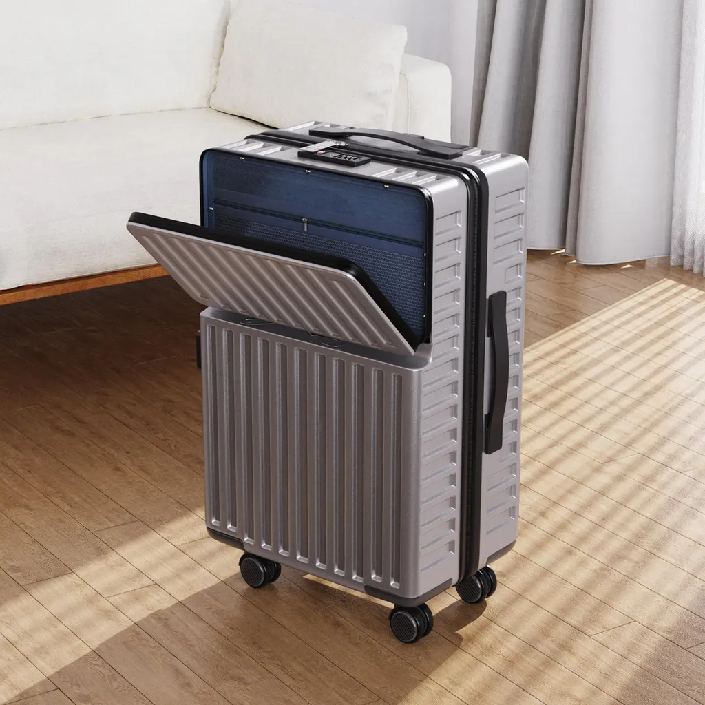 ProximaX Ensemble de 2 valises rigides M-L gris avec serrure intégrée