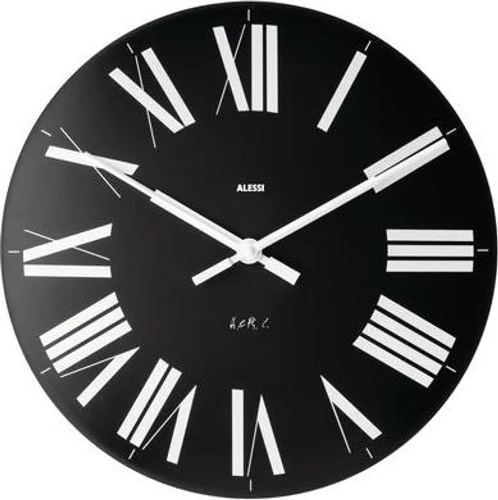 Grande horloge murale Alessi pour bureau ou salon décoration minimaliste