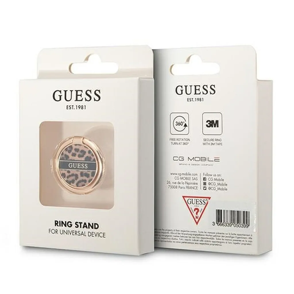 Guess Porta Anelli Gurshcleow Leopard Marrone - Il Must-Have per Smartphone - 2