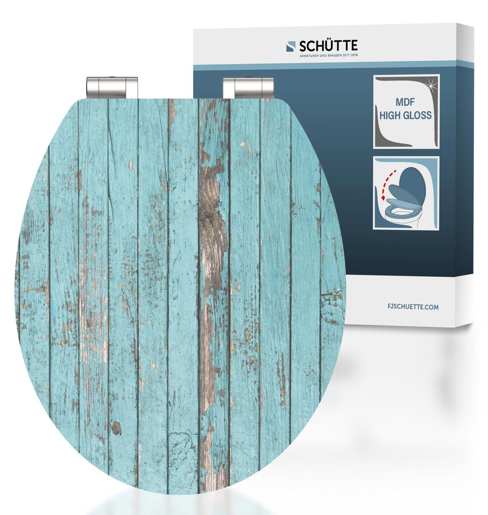 SCHÜTTE WC Sitz BLUE WOOD HG mit MDF Holzkern, Produktbild 