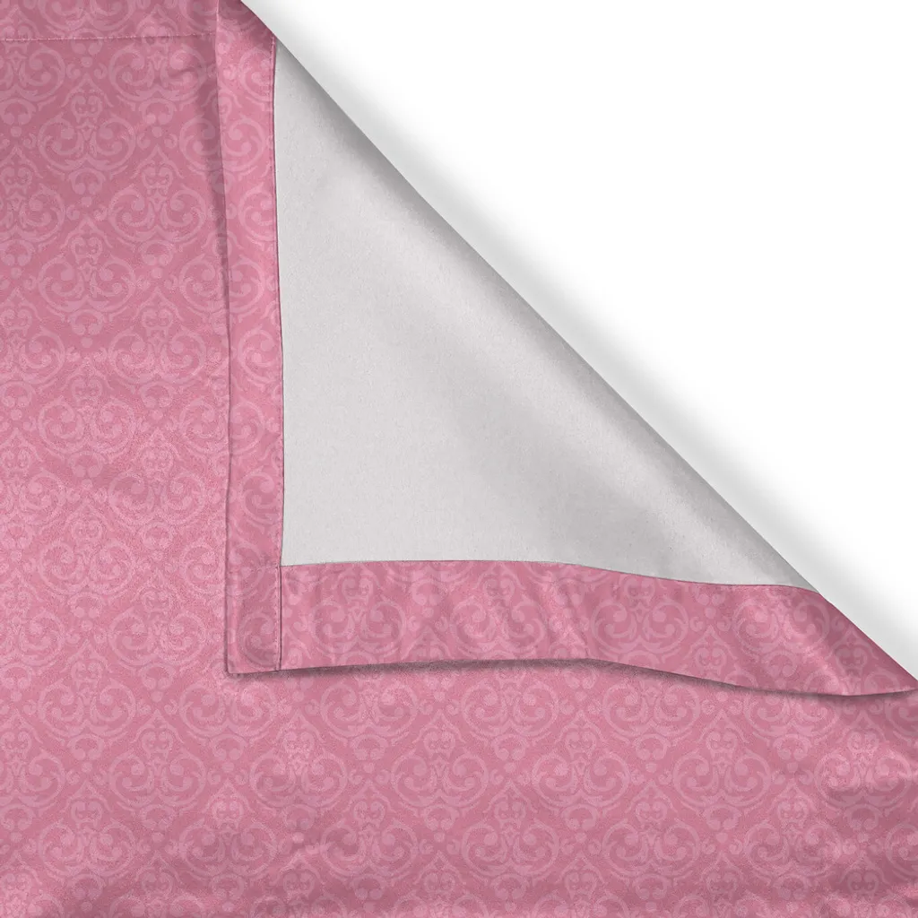 Rideau décoratif rose pâle style baroque rococo avec œillets 280cm