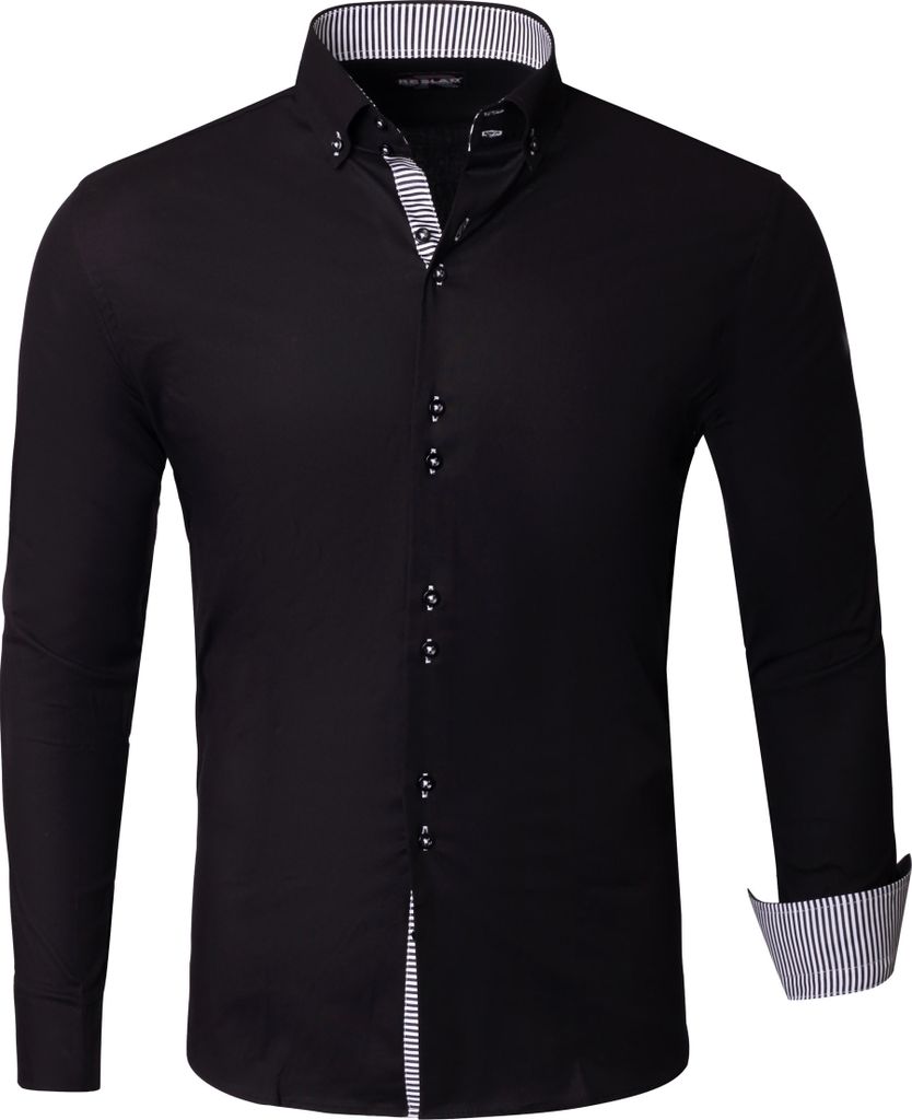 Reslad Herren Hemd Medford Langarm RS-7117 Schwarz L Produktbild 