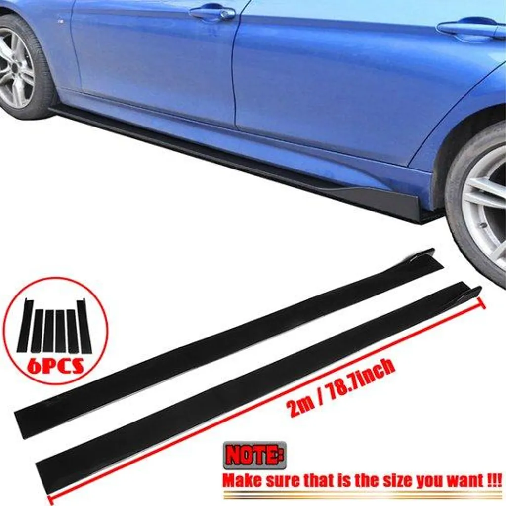 Extensions de bas de caisse noires 2m pour protection carrosserie auto