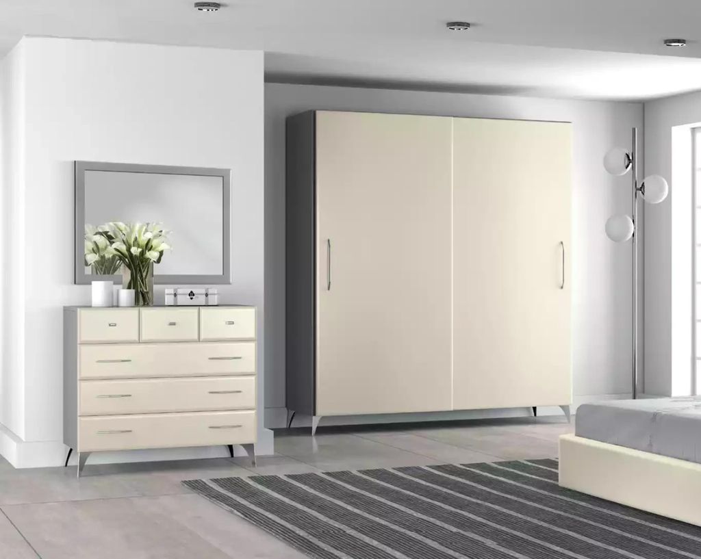 Kleiderschrank Kommode Spiegel 3tlg. Schlafzimmer Set Design Luxus