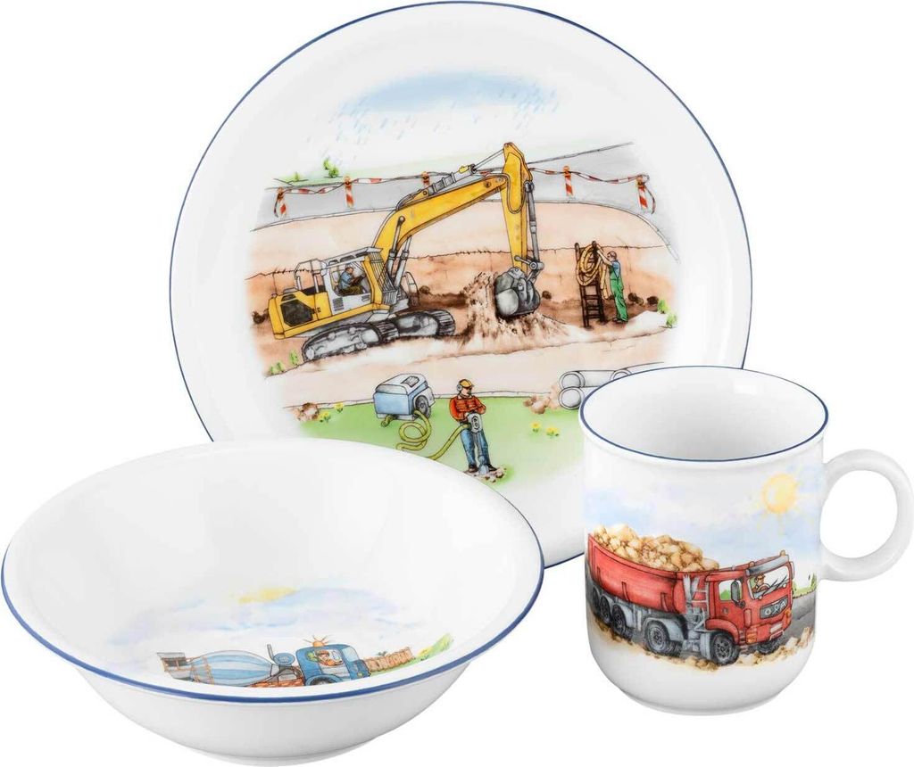 Seltmann Weiden Compact Kindergeschirr Auf der Baustelle 3tlg. 1 Stück