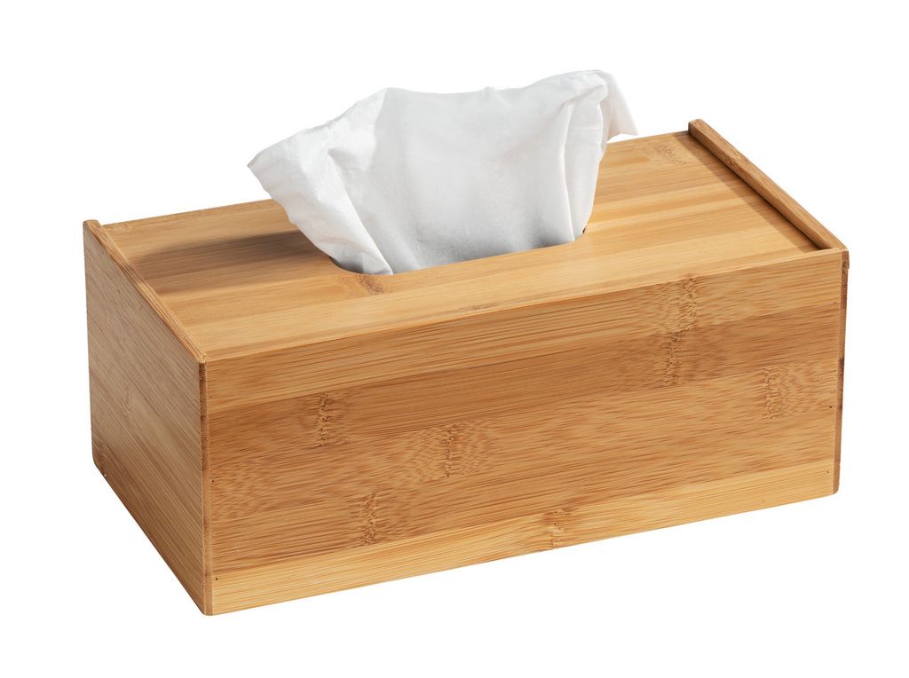 WENKO Bambus Kosmetik Tuch Box Terra Spender Dose Aufbewahrung Korb Bad Küche