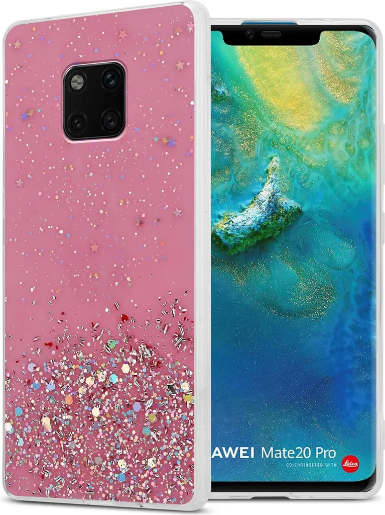 Custodia Telefono Glitter Rosa Huawei Mate 20 Pro Cadorabo | Cover Trendy