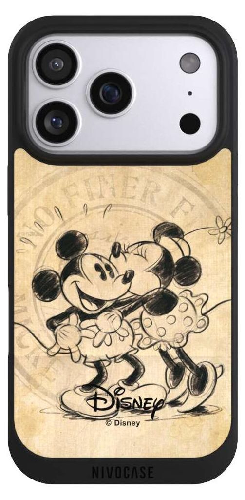 NIVOCASE Handyhülle für Apple iPhone 17 Pro Hülle NIVOpure Case Schwarz Mickey Mouse Minnie Mouse Vintage
