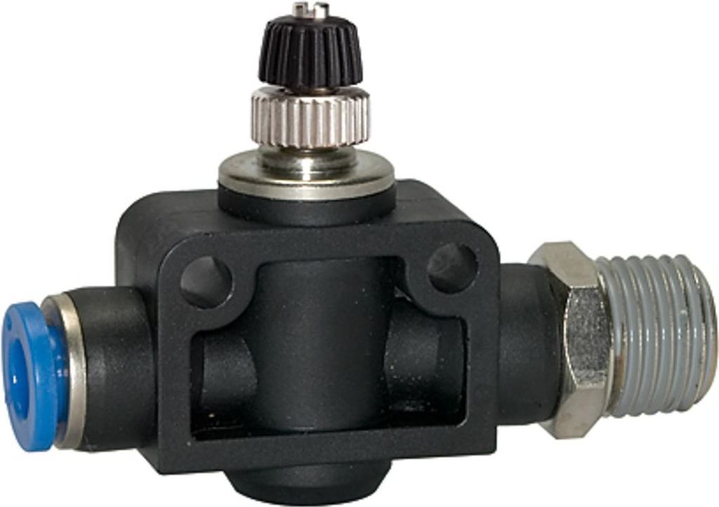 Riegler Drosselrückschlagventil »Blaue Serie«, gerade, R 1/8 außen ̃ 4mm