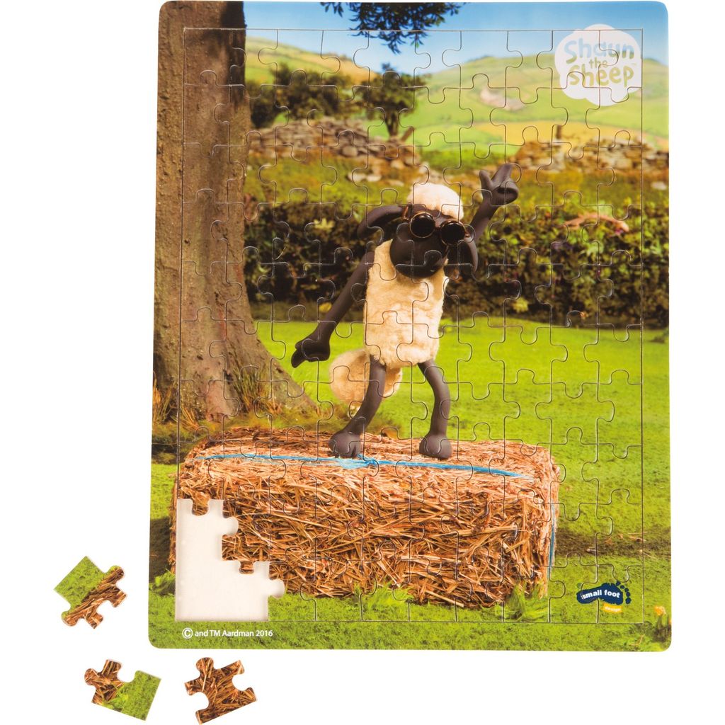 Small Foot Design 10222 Shaun das Schaf Puzzle „Tanzstunde“, bunt, 100-teilig (1 Set)