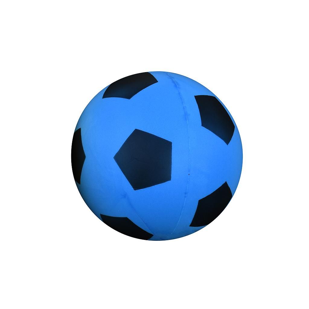 Pre-Sport Schaumstoff Fußball blau schwarz 20cm - leichter Spielball