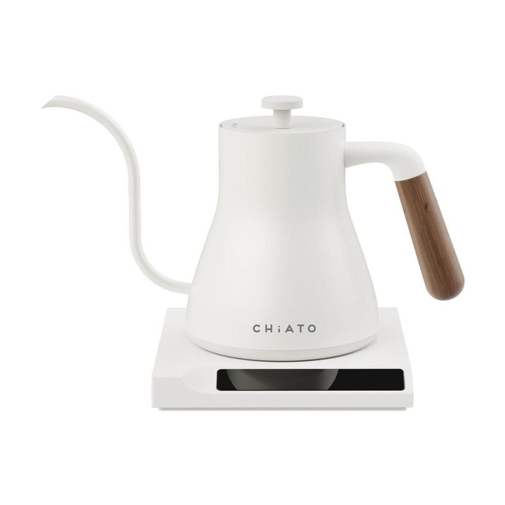 CHiATO flowPLAY Gooseneck Elektrischer Wasserkocher, 0.6 l – Weiß