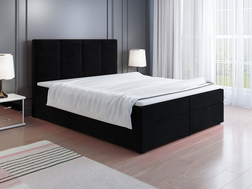 Polsterbett LILLIANA 1 – 160x200, Schwarz
