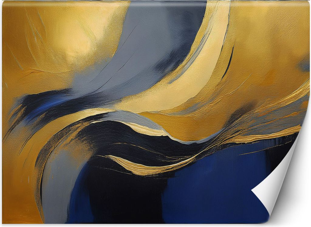 Vlies fototapete Moderne Abstraktion 150x105 cm Feeby Gold inkl. Kleber einfache Montage