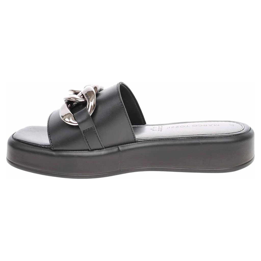 MARCO TOZZI Damen Leder Clogs Pantoletten Kette Plateau Produktbild 9