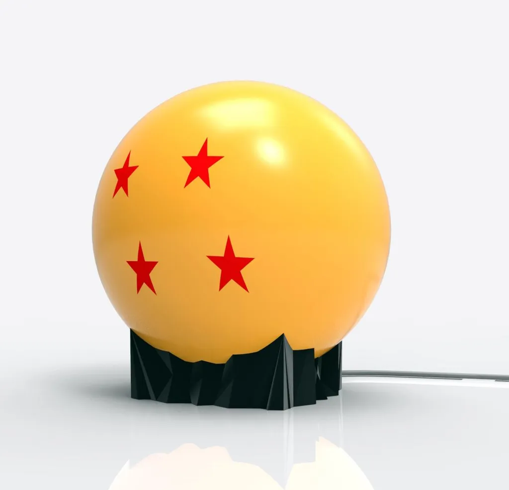 Décoration Dragon Ball Z Lampe Veilleuse 4 Stars 20 cm - Idée Cadeau Fan