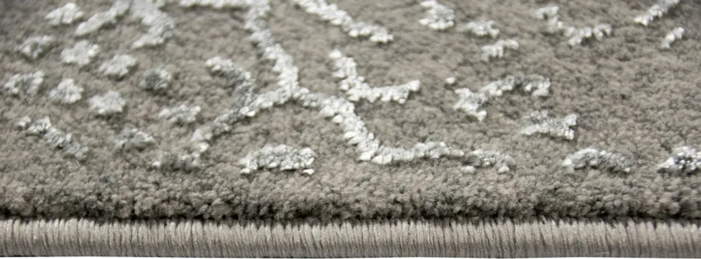 Tapis design Ornements d'Orient gris argenté - Dimensions 80 x 150 cm