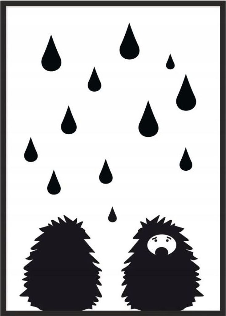 Bildposter im Rahmen A4 cm Igel PD162