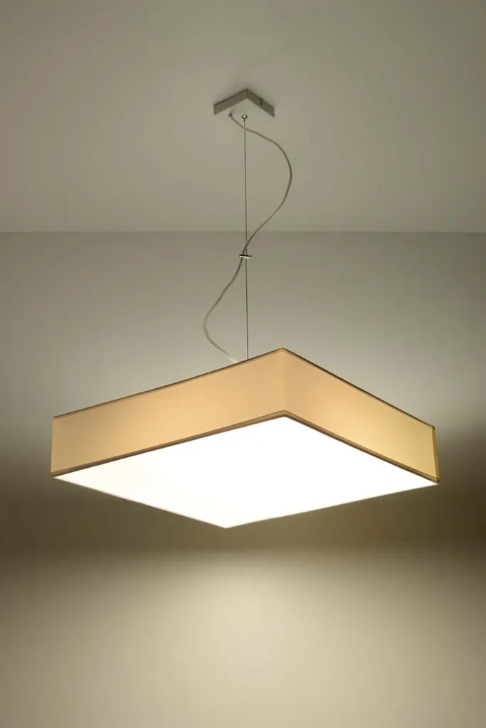 Suspension blanche 80 cm en PVC robuste diffuseur de lumière harmonieux