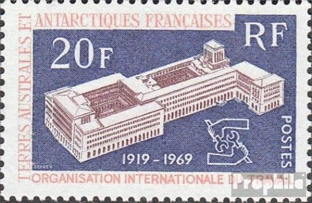 Briefmarken Französ. Gebiete Antarktis 1970 Mi 55 (kompl.Ausg.) postfrisch 50 Jahre IAO