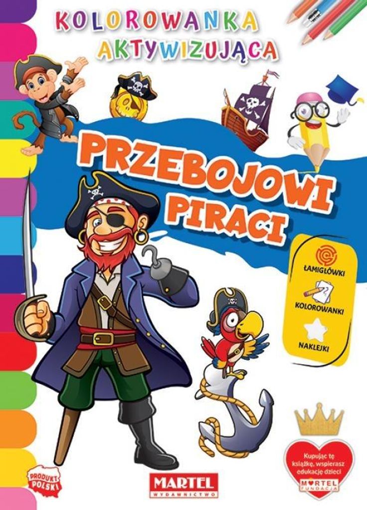 Kolorowanka Przebojowi Piraci aktywizująca z naklejkami dla dzieci